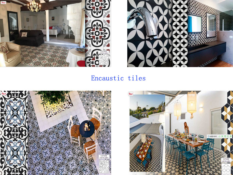 Project case of encaustic tiles